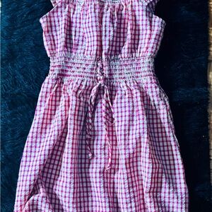 Pink and White Gingham Kids Dress
